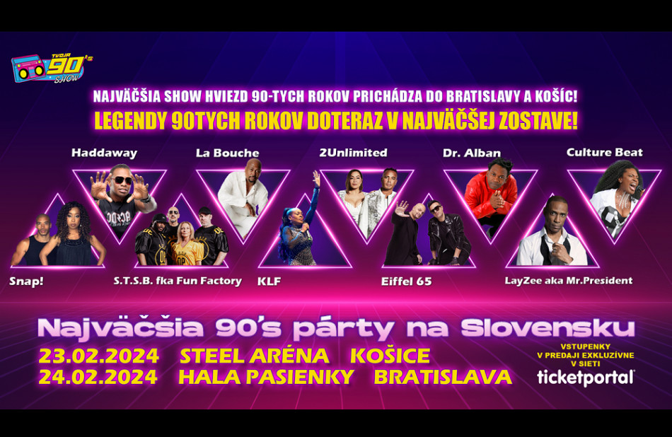 Pozrite si lineup koncertov v Košiciach a v Bratislave!